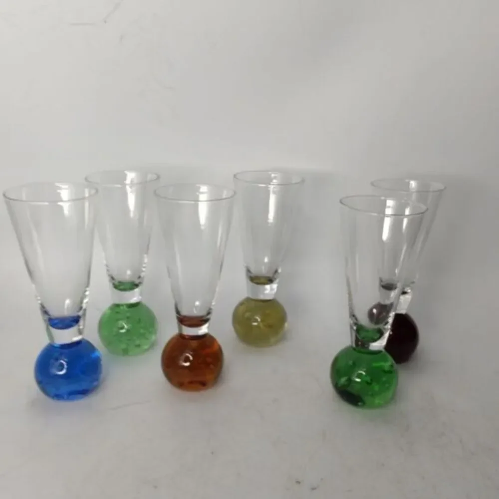 Vintage MCM ball base aperitif glasses‎
